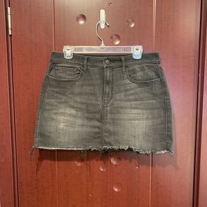 Express Distressed Denim Skirt